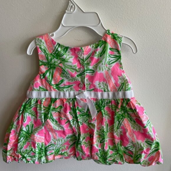 LILLY PULITZER Nibbles Carrot Bubble Dress 3-6 Months - Picture 7 of 14
